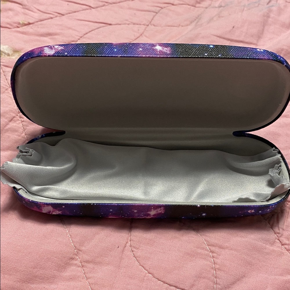 Purple Galaxy Eyeglass Case